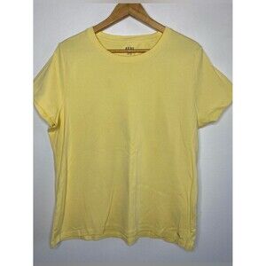 NWOT DKNY Pastel Yellow Organic Cotton Crewneck Tee Size XXL